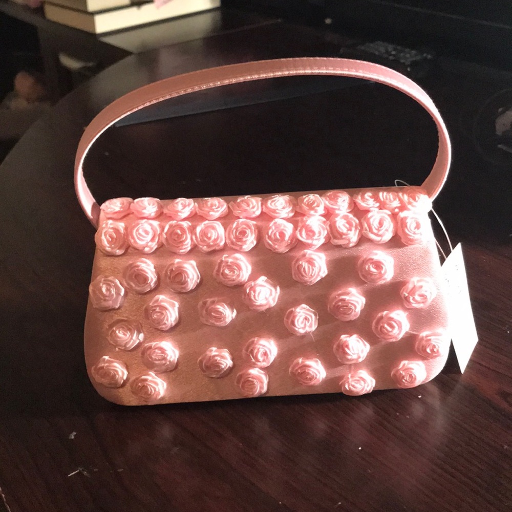Small Pink Purse with Rose Details